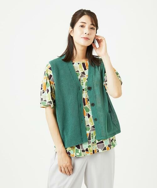 GIANNI LO GIUDICE / ジャンニ・ロ・ジュディチェ カーディガン・ボレロ | [洗える]ペーパーヤーンニットジレ | 詳細4