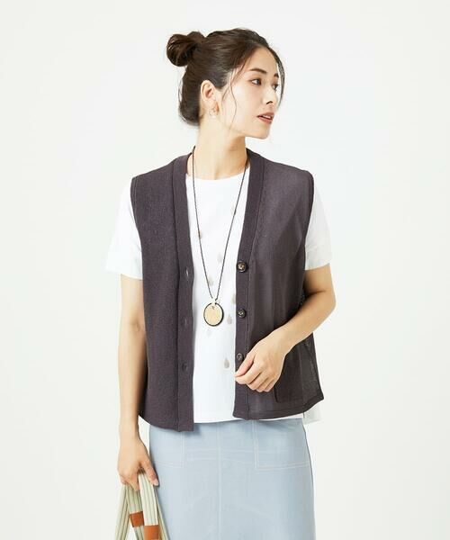 GIANNI LO GIUDICE / ジャンニ・ロ・ジュディチェ カーディガン・ボレロ | [洗える]ペーパーヤーンニットジレ | 詳細26