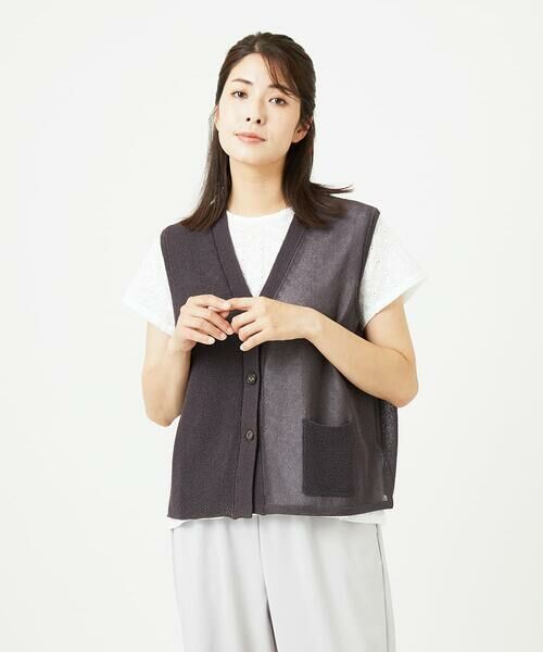 GIANNI LO GIUDICE / ジャンニ・ロ・ジュディチェ カーディガン・ボレロ | [洗える]ペーパーヤーンニットジレ | 詳細27