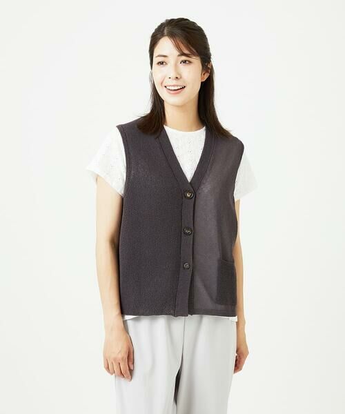 GIANNI LO GIUDICE / ジャンニ・ロ・ジュディチェ カーディガン・ボレロ | [洗える]ペーパーヤーンニットジレ | 詳細28