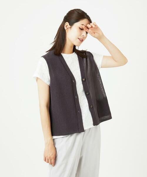 GIANNI LO GIUDICE / ジャンニ・ロ・ジュディチェ カーディガン・ボレロ | [洗える]ペーパーヤーンニットジレ | 詳細29