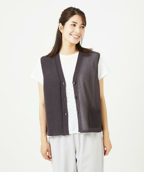 GIANNI LO GIUDICE / ジャンニ・ロ・ジュディチェ カーディガン・ボレロ | [洗える]ペーパーヤーンニットジレ | 詳細30