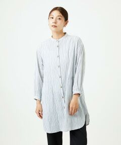 GIANNI LO GIUDICE / ジャンニ・ロ・ジュディチェ シャツ・ブラウス | [洗える]コットンタックドビーロングブラウス
