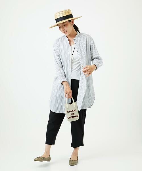 GIANNI LO GIUDICE / ジャンニ・ロ・ジュディチェ シャツ・ブラウス | [洗える]コットンタックドビーロングブラウス | 詳細11