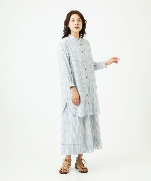 GIANNI LO GIUDICE / ジャンニ・ロ・ジュディチェ シャツ・ブラウス | [洗える]コットンタックドビーロングブラウス | 詳細13