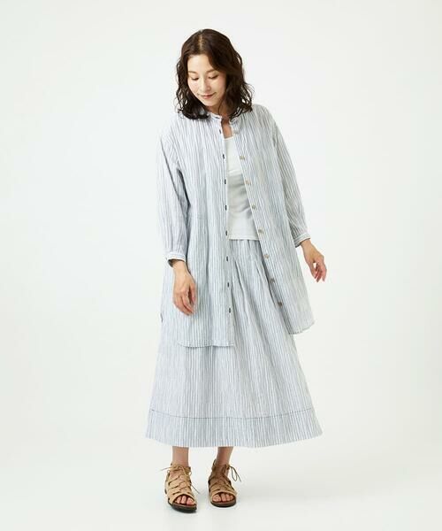 GIANNI LO GIUDICE / ジャンニ・ロ・ジュディチェ シャツ・ブラウス | [洗える]コットンタックドビーロングブラウス | 詳細14