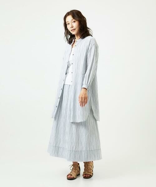 GIANNI LO GIUDICE / ジャンニ・ロ・ジュディチェ シャツ・ブラウス | [洗える]コットンタックドビーロングブラウス | 詳細15