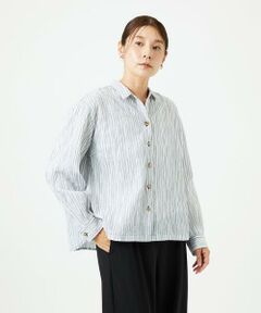 GIANNI LO GIUDICE / ジャンニ・ロ・ジュディチェ シャツ・ブラウス | [洗える]コットンタックドビーブラウス