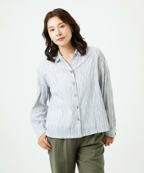 GIANNI LO GIUDICE / ジャンニ・ロ・ジュディチェ シャツ・ブラウス | [洗える]コットンタックドビーブラウス | 詳細2