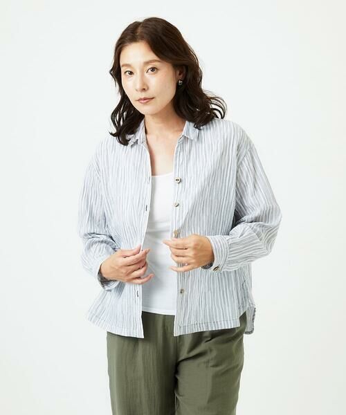 GIANNI LO GIUDICE / ジャンニ・ロ・ジュディチェ シャツ・ブラウス | [洗える]コットンタックドビーブラウス | 詳細5