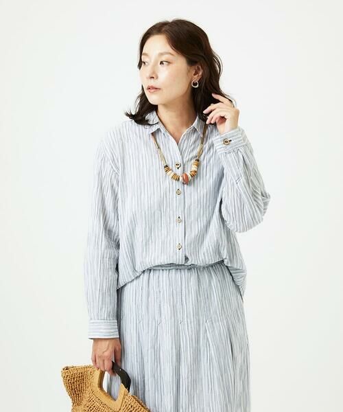 GIANNI LO GIUDICE / ジャンニ・ロ・ジュディチェ シャツ・ブラウス | [洗える]コットンタックドビーブラウス | 詳細6