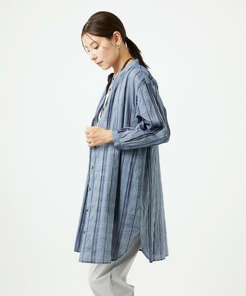 GIANNI LO GIUDICE / ジャンニ・ロ・ジュディチェ シャツ・ブラウス | [洗える]ドビーシャーリングロングブラウス | 詳細10