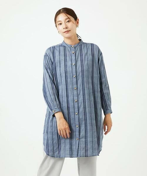 GIANNI LO GIUDICE / ジャンニ・ロ・ジュディチェ シャツ・ブラウス | [洗える]ドビーシャーリングロングブラウス | 詳細12