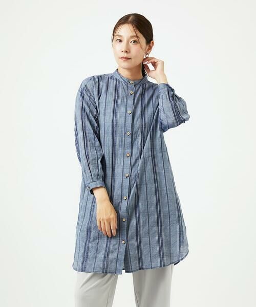 GIANNI LO GIUDICE / ジャンニ・ロ・ジュディチェ シャツ・ブラウス | [洗える]ドビーシャーリングロングブラウス | 詳細13