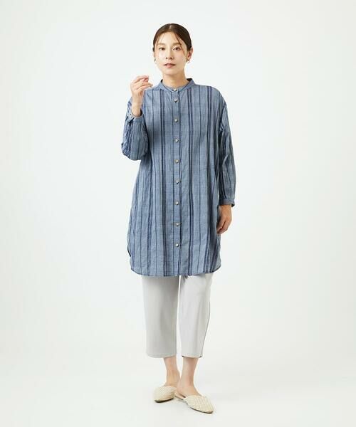 GIANNI LO GIUDICE / ジャンニ・ロ・ジュディチェ シャツ・ブラウス | [洗える]ドビーシャーリングロングブラウス | 詳細2