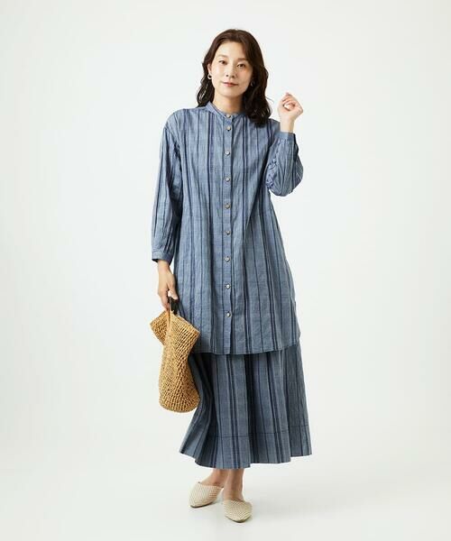 GIANNI LO GIUDICE / ジャンニ・ロ・ジュディチェ シャツ・ブラウス | [洗える]ドビーシャーリングロングブラウス | 詳細23