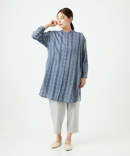 GIANNI LO GIUDICE / ジャンニ・ロ・ジュディチェ シャツ・ブラウス | [洗える]ドビーシャーリングロングブラウス | 詳細3