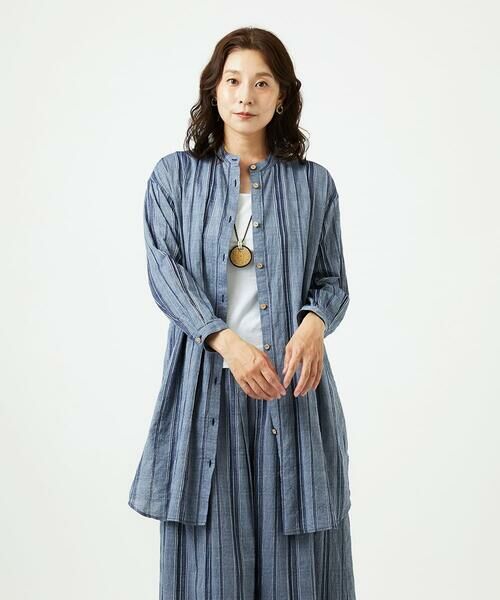 GIANNI LO GIUDICE / ジャンニ・ロ・ジュディチェ シャツ・ブラウス | [洗える]ドビーシャーリングロングブラウス | 詳細5