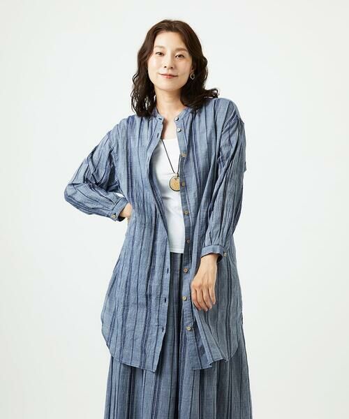 GIANNI LO GIUDICE / ジャンニ・ロ・ジュディチェ シャツ・ブラウス | [洗える]ドビーシャーリングロングブラウス | 詳細6