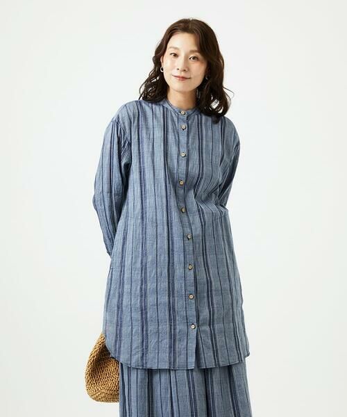 GIANNI LO GIUDICE / ジャンニ・ロ・ジュディチェ シャツ・ブラウス | [洗える]ドビーシャーリングロングブラウス | 詳細7