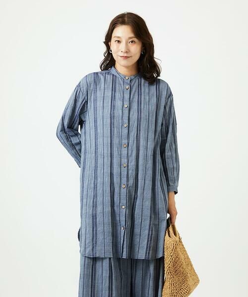 GIANNI LO GIUDICE / ジャンニ・ロ・ジュディチェ シャツ・ブラウス | [洗える]ドビーシャーリングロングブラウス | 詳細8