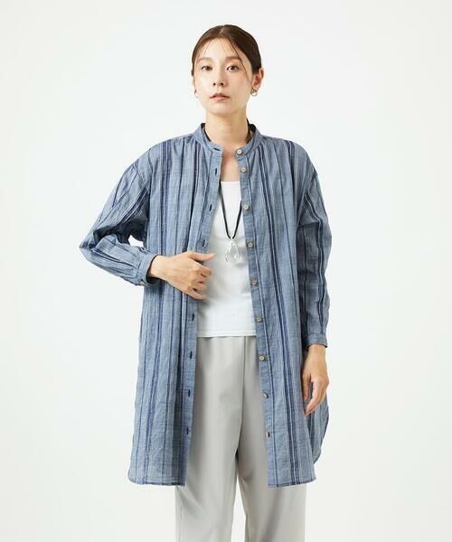 GIANNI LO GIUDICE / ジャンニ・ロ・ジュディチェ シャツ・ブラウス | [洗える]ドビーシャーリングロングブラウス | 詳細9