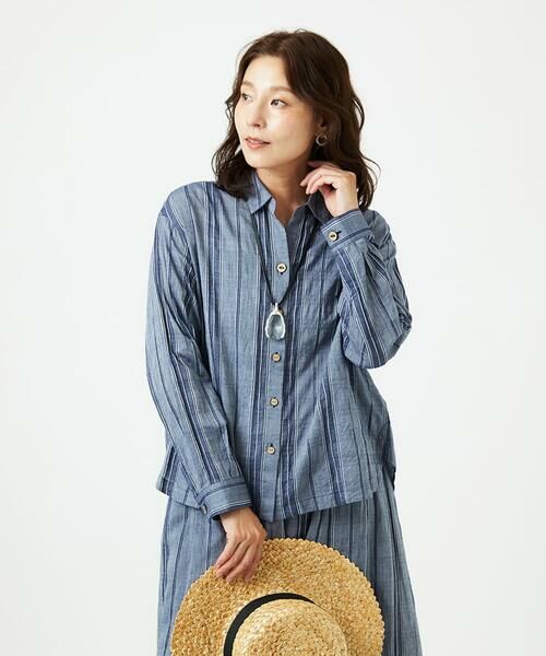 GIANNI LO GIUDICE / ジャンニ・ロ・ジュディチェ シャツ・ブラウス | [洗える]ドビーシャーリングブラウス | 詳細1