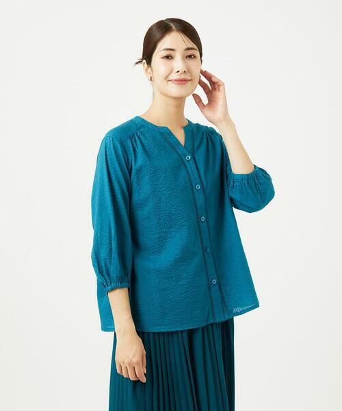 GIANNI LO GIUDICE / ジャンニ・ロ・ジュディチェ シャツ・ブラウス | [洗える・日本製]ミラクルウェーブブラウス | 詳細1