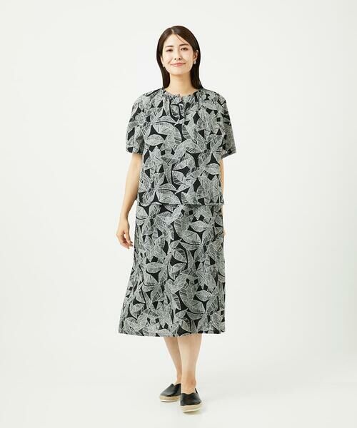 GIANNI LO GIUDICE / ジャンニ・ロ・ジュディチェ シャツ・ブラウス | [洗える]ミラクルウェーブリーフプリントブラウス | 詳細13