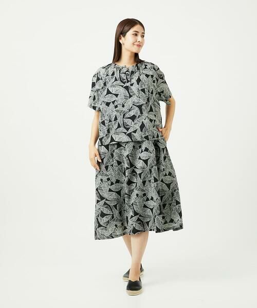 GIANNI LO GIUDICE / ジャンニ・ロ・ジュディチェ シャツ・ブラウス | [洗える]ミラクルウェーブリーフプリントブラウス | 詳細14