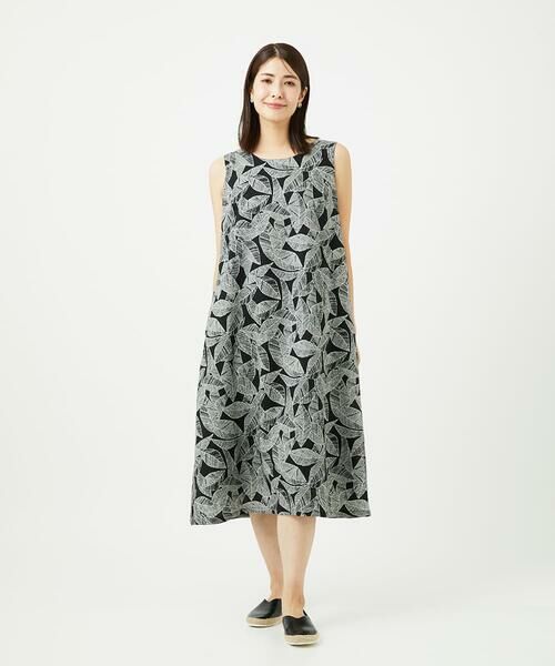 GIANNI LO GIUDICE / ジャンニ・ロ・ジュディチェ ロング・マキシ丈ワンピース | [洗える]ミラクルウェーブリーフプリントワンピース | 詳細13