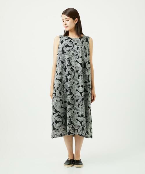 GIANNI LO GIUDICE / ジャンニ・ロ・ジュディチェ ロング・マキシ丈ワンピース | [洗える]ミラクルウェーブリーフプリントワンピース | 詳細15