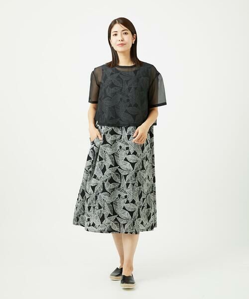 GIANNI LO GIUDICE / ジャンニ・ロ・ジュディチェ ロング・マキシ丈ワンピース | [洗える]ミラクルウェーブリーフプリントワンピース | 詳細2