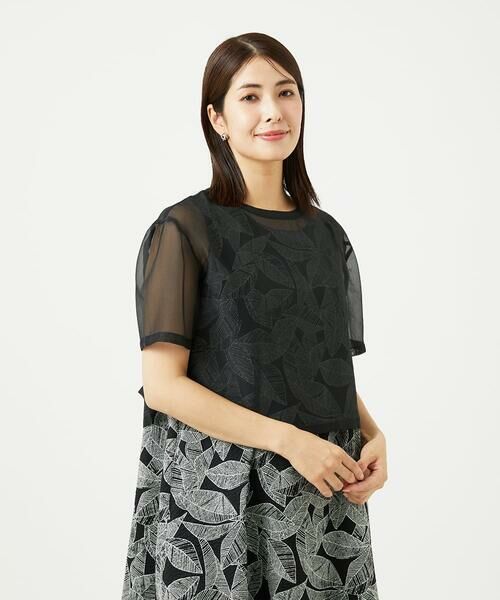 GIANNI LO GIUDICE / ジャンニ・ロ・ジュディチェ ロング・マキシ丈ワンピース | [洗える]ミラクルウェーブリーフプリントワンピース | 詳細5