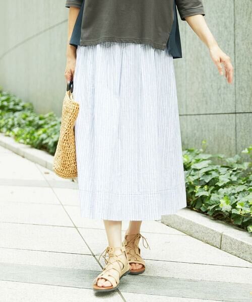 GIANNI LO GIUDICE / ジャンニ・ロ・ジュディチェ ロング・マキシ丈スカート | [洗える]コットンタックドビースカート | 詳細1