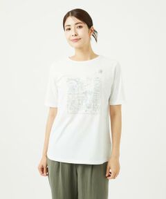 GIANNI LO GIUDICE / ジャンニ・ロ・ジュディチェ カットソー | [接触冷感・洗える・日本製]クールローレルスカイコット刺繍カットソー