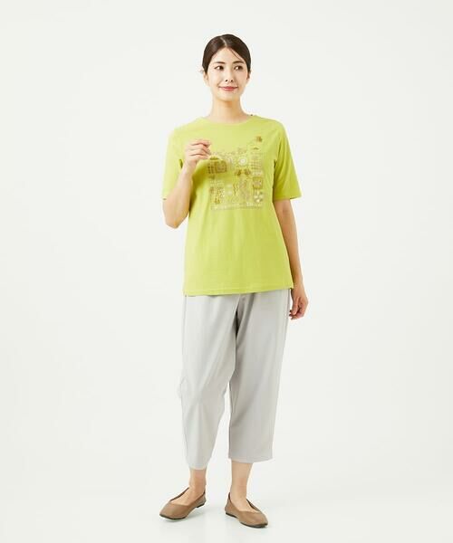 GIANNI LO GIUDICE / ジャンニ・ロ・ジュディチェ カットソー | [接触冷感・洗える・日本製]クールローレルスカイコット刺繍カットソー | 詳細4