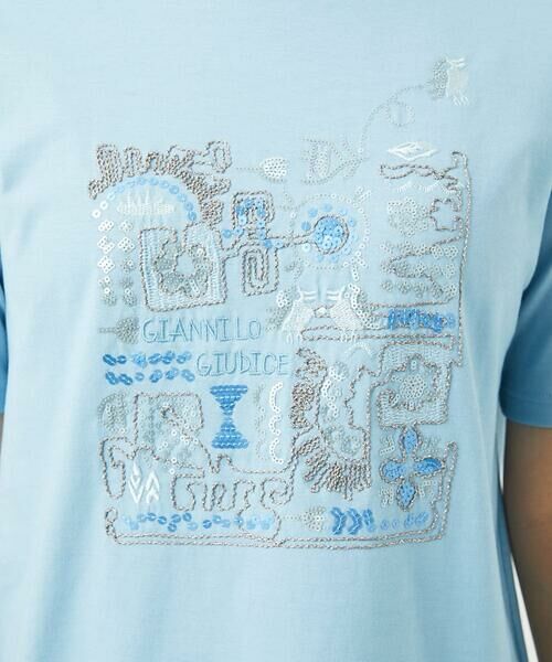 GIANNI LO GIUDICE / ジャンニ・ロ・ジュディチェ カットソー | [接触冷感・洗える・日本製]クールローレルスカイコット刺繍カットソー | 詳細10