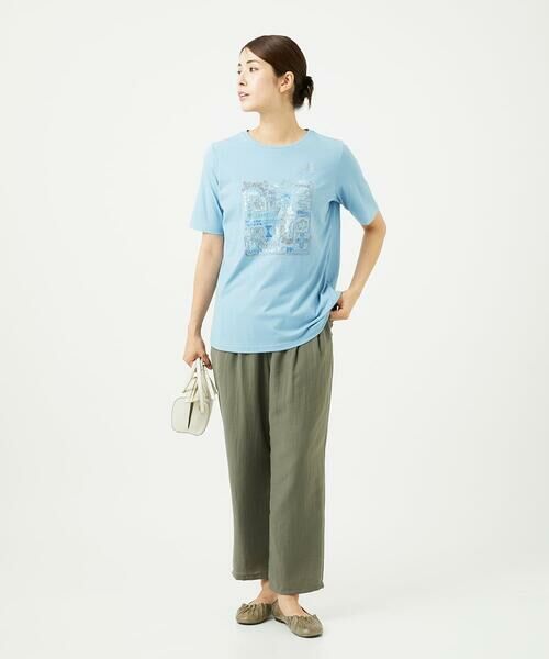 GIANNI LO GIUDICE / ジャンニ・ロ・ジュディチェ カットソー | [接触冷感・洗える・日本製]クールローレルスカイコット刺繍カットソー | 詳細13