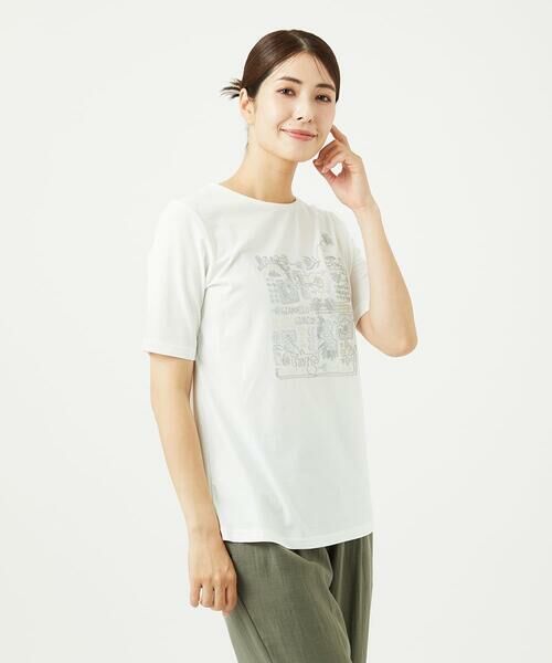 GIANNI LO GIUDICE / ジャンニ・ロ・ジュディチェ カットソー | [接触冷感・洗える・日本製]クールローレルスカイコット刺繍カットソー | 詳細15