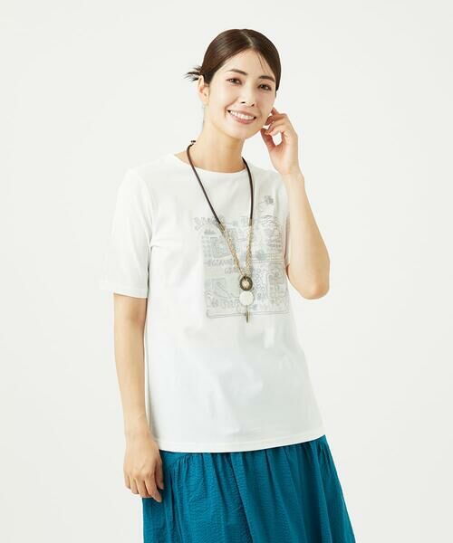 GIANNI LO GIUDICE / ジャンニ・ロ・ジュディチェ カットソー | [接触冷感・洗える・日本製]クールローレルスカイコット刺繍カットソー | 詳細16