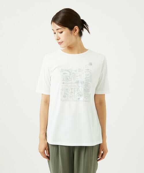 GIANNI LO GIUDICE / ジャンニ・ロ・ジュディチェ カットソー | [接触冷感・洗える・日本製]クールローレルスカイコット刺繍カットソー | 詳細17