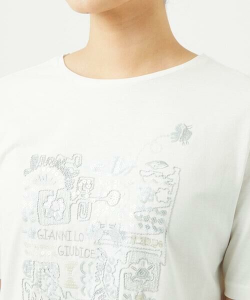 GIANNI LO GIUDICE / ジャンニ・ロ・ジュディチェ カットソー | [接触冷感・洗える・日本製]クールローレルスカイコット刺繍カットソー | 詳細20