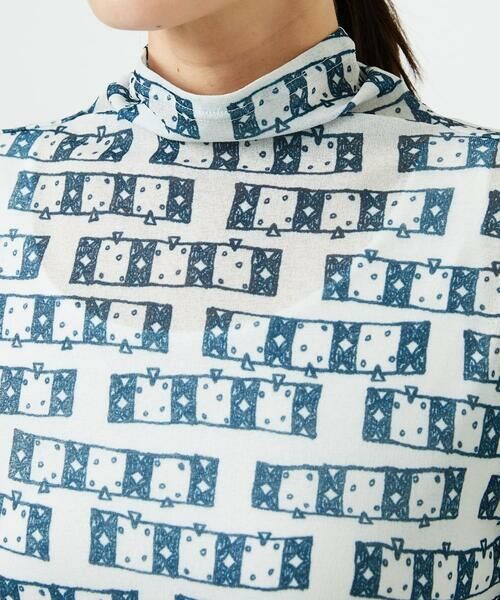 GIANNI LO GIUDICE / ジャンニ・ロ・ジュディチェ カットソー | [洗える・日本製]融着幾何プリント八分袖カットソー | 詳細1