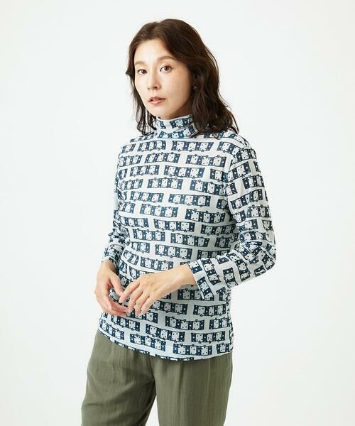 GIANNI LO GIUDICE / ジャンニ・ロ・ジュディチェ カットソー | [洗える・日本製]融着幾何プリント八分袖カットソー | 詳細12