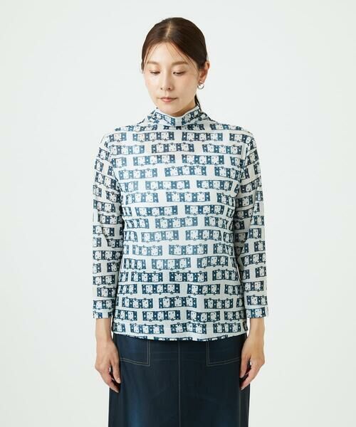 GIANNI LO GIUDICE / ジャンニ・ロ・ジュディチェ カットソー | [洗える・日本製]融着幾何プリント八分袖カットソー | 詳細14
