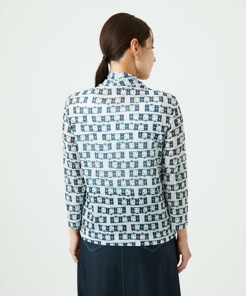 GIANNI LO GIUDICE / ジャンニ・ロ・ジュディチェ カットソー | [洗える・日本製]融着幾何プリント八分袖カットソー | 詳細16