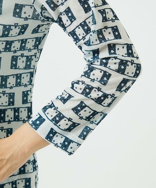 GIANNI LO GIUDICE / ジャンニ・ロ・ジュディチェ カットソー | [洗える・日本製]融着幾何プリント八分袖カットソー | 詳細2