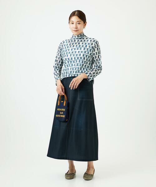 GIANNI LO GIUDICE / ジャンニ・ロ・ジュディチェ カットソー | [洗える・日本製]融着幾何プリント八分袖カットソー | 詳細5