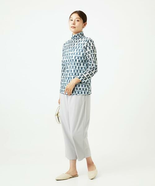 GIANNI LO GIUDICE / ジャンニ・ロ・ジュディチェ カットソー | [洗える・日本製]融着幾何プリント八分袖カットソー | 詳細7